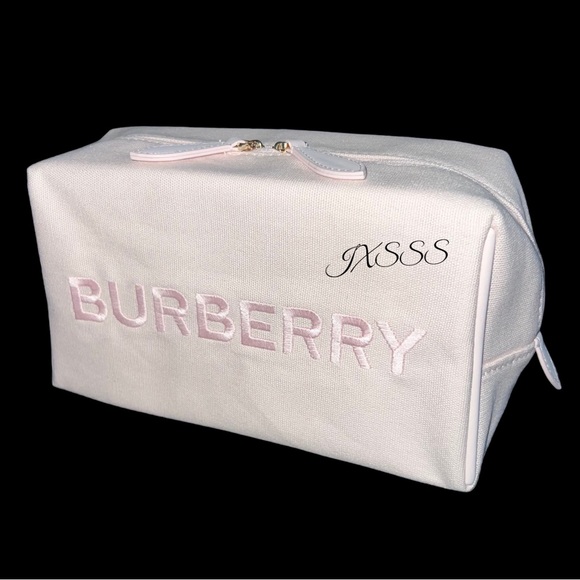 (Light-Pink) Burberry Beauty (Embroidered) Cosmetic-Makeup Bag/Pouch - Picture 4 of 15